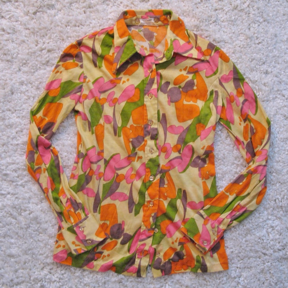 Vintage Button-Up Blouse